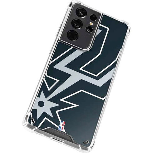 NBA San Antonio Spurs Large Logo Galaxy S21 Ultra 5G Clear Case