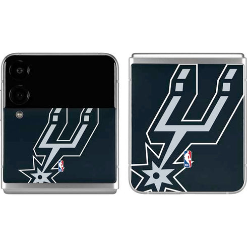 NBA San Antonio Spurs Large Logo Galaxy Z Flip4 5G Skin