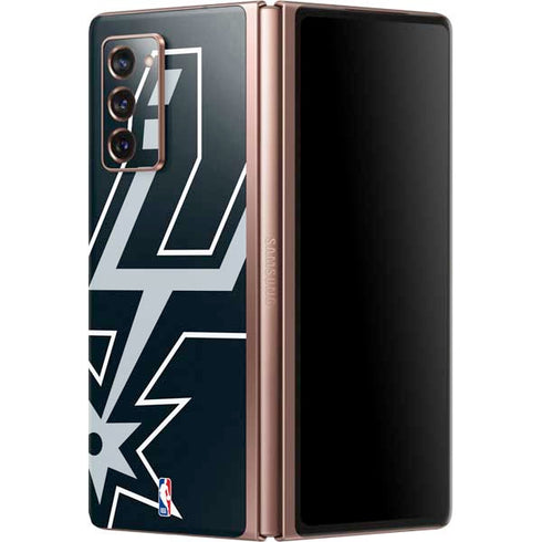NBA San Antonio Spurs Large Logo Galaxy Z Fold2 5G Skin