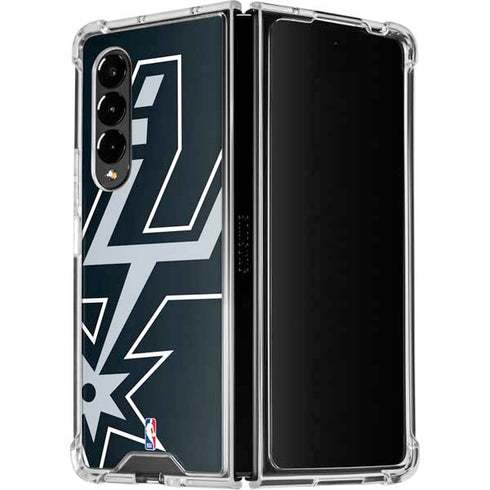 NBA San Antonio Spurs Large Logo Galaxy Z Fold4 5G Clear Case