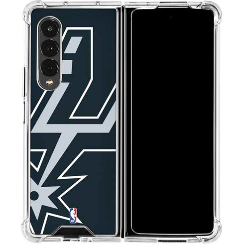 NBA San Antonio Spurs Large Logo Galaxy Z Fold4 5G Clear Case