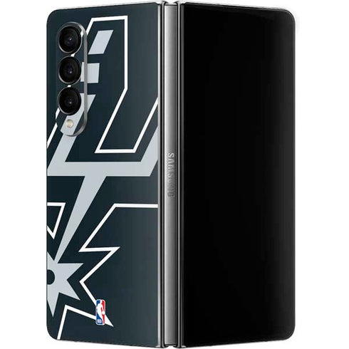 NBA San Antonio Spurs Large Logo Galaxy Z Fold4 5G Skin