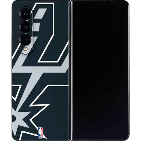 NBA San Antonio Spurs Large Logo Galaxy Z Fold4 5G Skin