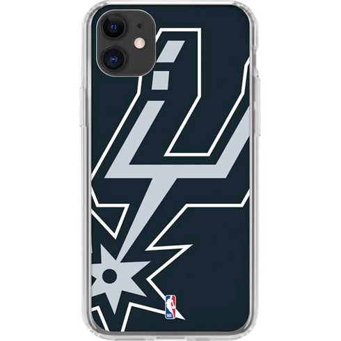 NBA San Antonio Spurs Large Logo iPhone 11 Clear Case