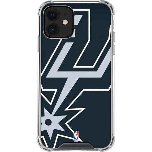 NBA San Antonio Spurs Large Logo iPhone 12 Mini Clear Case