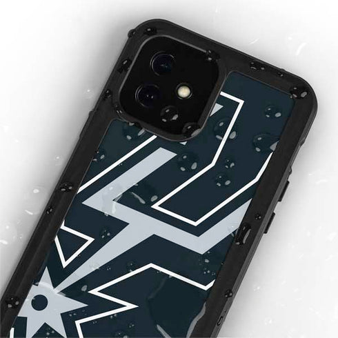NBA San Antonio Spurs Large Logo iPhone 12 Waterproof Case