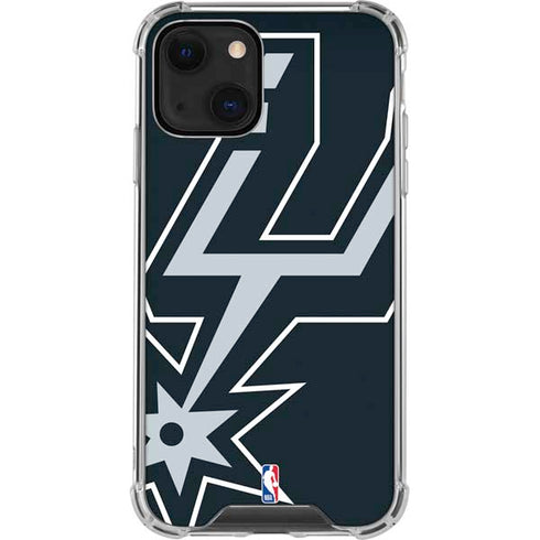 NBA San Antonio Spurs Large Logo iPhone 13 Mini Clear Case