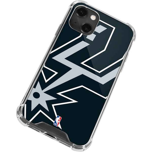 NBA San Antonio Spurs Large Logo iPhone 13 Mini Clear Case