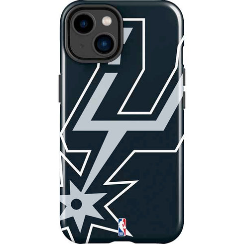 NBA San Antonio Spurs Large Logo iPhone 15 Plus Impact Case