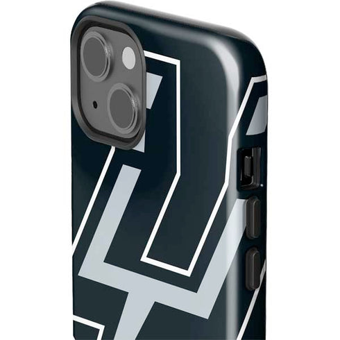 NBA San Antonio Spurs Large Logo iPhone 15 Plus Impact Case