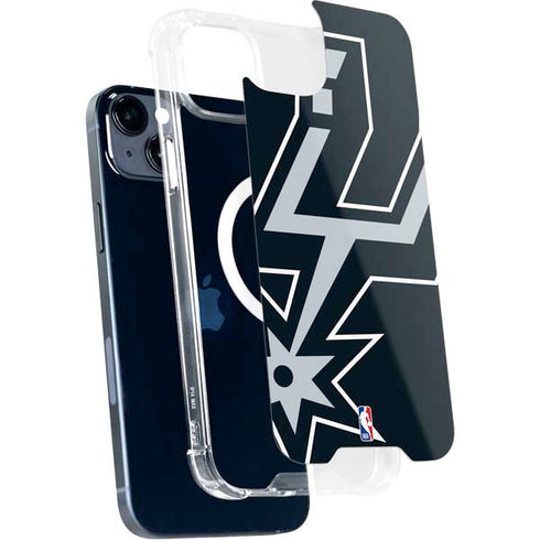 NBA San Antonio Spurs Large Logo iPhone 15 Plus MagSafe Case