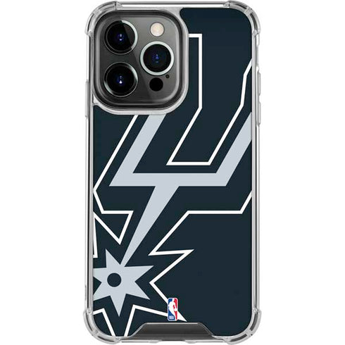 NBA San Antonio Spurs Large Logo iPhone 14 Pro Clear Case