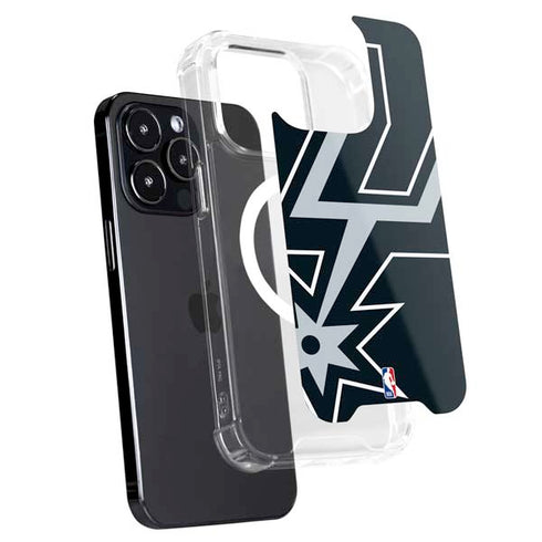 NBA San Antonio Spurs Large Logo iPhone 15 Pro MagSafe Case