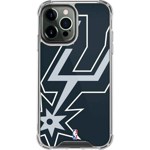 NBA San Antonio Spurs Large Logo iPhone 14 Pro Max Clear Case