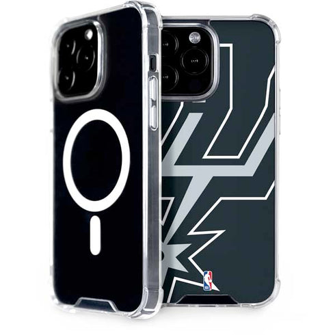 NBA San Antonio Spurs Large Logo iPhone 15 Pro Max MagSafe Case