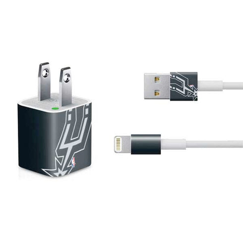 NBA San Antonio Spurs Large Logo iPhone Charger (5W USB) Skin