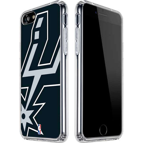 NBA San Antonio Spurs Large Logo iPhone SE (2nd & 3rd Gen) Clear Case
