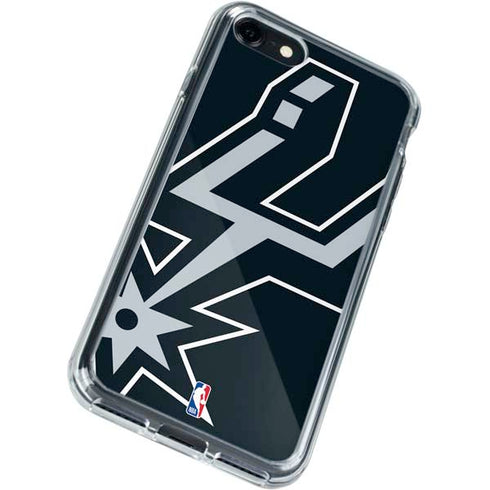 NBA San Antonio Spurs Large Logo iPhone SE (2nd & 3rd Gen) Clear Case