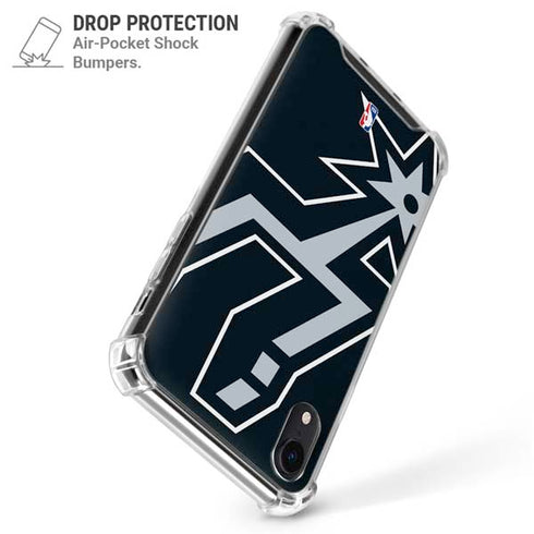 NBA San Antonio Spurs Large Logo iPhone XR Clear Case