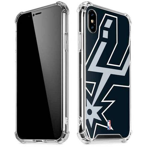 NBA San Antonio Spurs Large Logo iPhone XS Max Clear Case