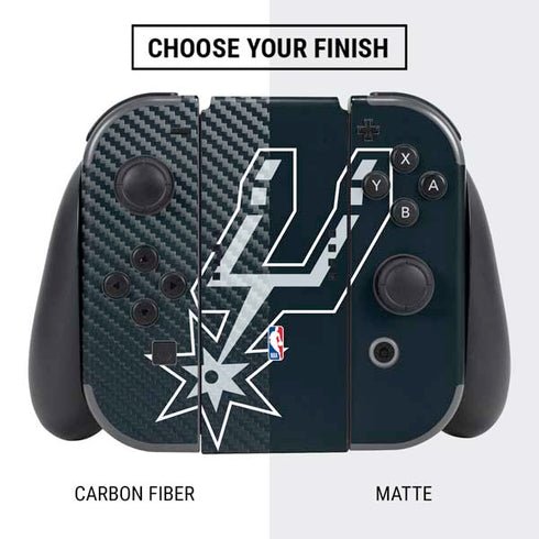 NBA San Antonio Spurs Large Logo Nintendo Switch Bundle Skin