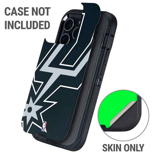 NBA San Antonio Spurs Large Logo Otterbox Defender iPhone Skin