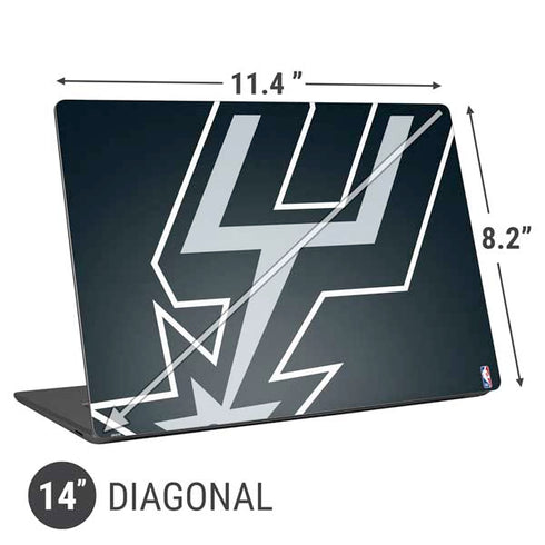 NBA San Antonio Spurs Large Logo Universal Laptop 14in (11.4 x 8.2in) Skin