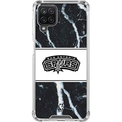 NBA San Antonio Spurs Marble Galaxy A12 Clear Case