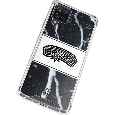 NBA San Antonio Spurs Marble Galaxy A12 Clear Case