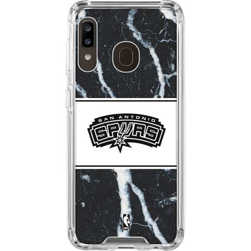 NBA San Antonio Spurs Marble Galaxy A30 Clear Case