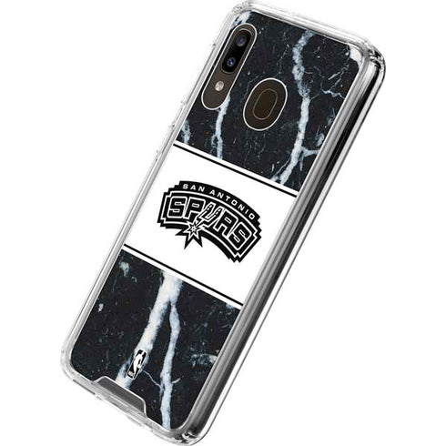 NBA San Antonio Spurs Marble Galaxy A30 Clear Case