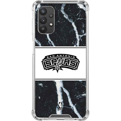 NBA San Antonio Spurs Marble Galaxy A32 5G Clear Case