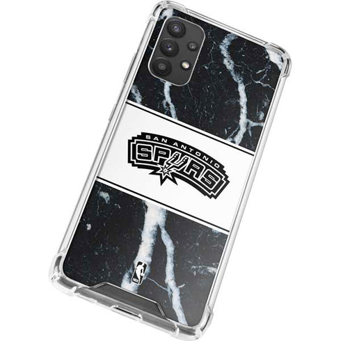 NBA San Antonio Spurs Marble Galaxy A32 5G Clear Case