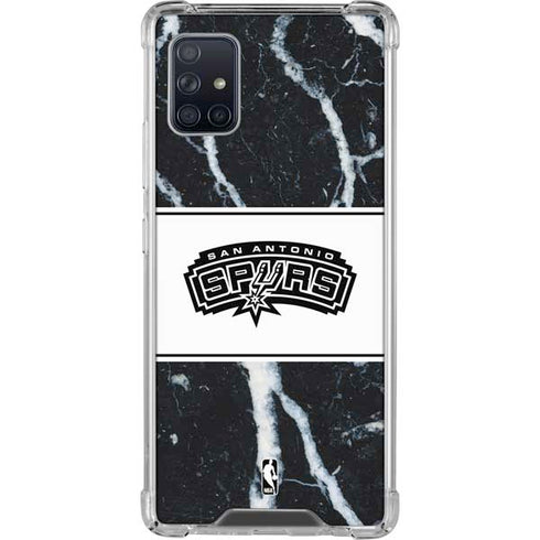 NBA San Antonio Spurs Marble Galaxy A51 5G Clear Case