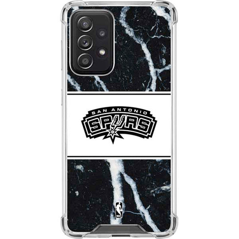NBA San Antonio Spurs Marble Galaxy A52 5G Clear Case