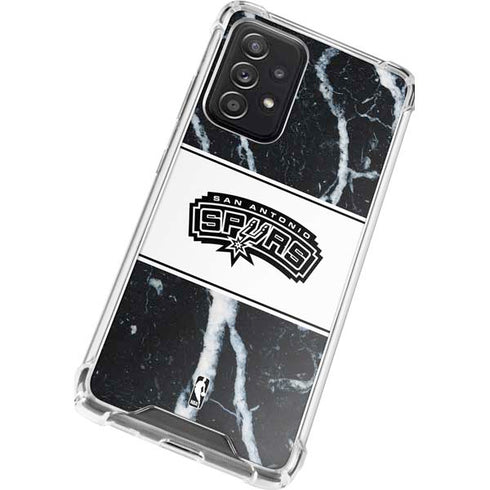 NBA San Antonio Spurs Marble Galaxy A52 5G Clear Case