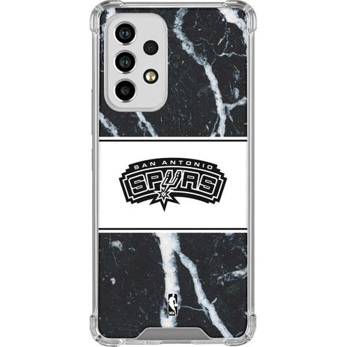 NBA San Antonio Spurs Marble Galaxy A53 5G Clear Case