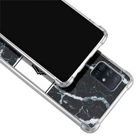 NBA San Antonio Spurs Marble Galaxy A71 5G Clear Case
