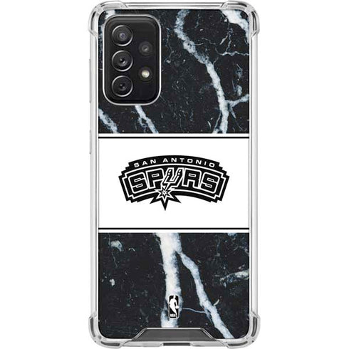 NBA San Antonio Spurs Marble Galaxy A72 5G Clear Case