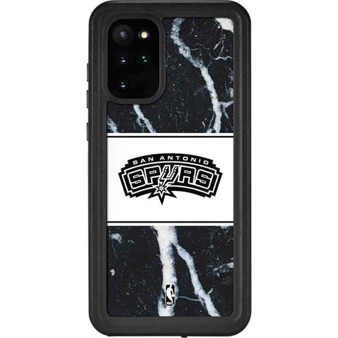 NBA San Antonio Spurs Marble Galaxy S20 Plus Waterproof Case