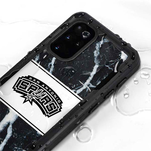 NBA San Antonio Spurs Marble Galaxy S20 Plus Waterproof Case