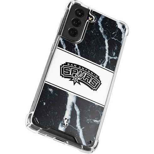 NBA San Antonio Spurs Marble Galaxy S21 5G Clear Case