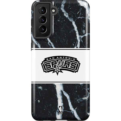 NBA San Antonio Spurs Marble Galaxy S21 FE Pro Case