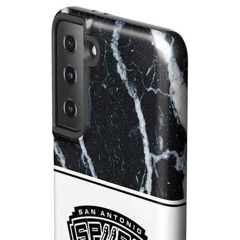 NBA San Antonio Spurs Marble Galaxy S21 FE Pro Case