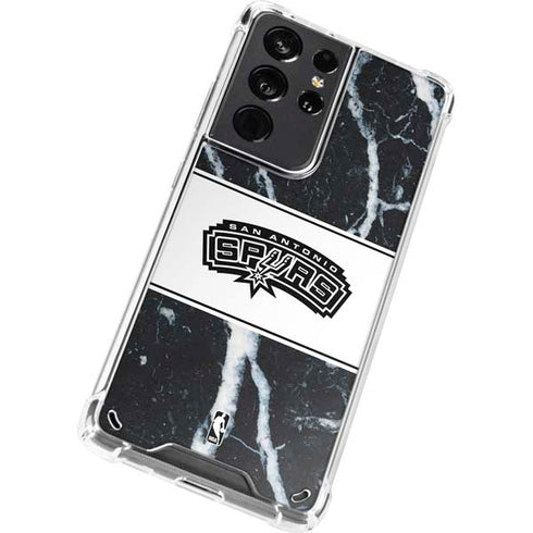 NBA San Antonio Spurs Marble Galaxy S21 Ultra 5G Clear Case