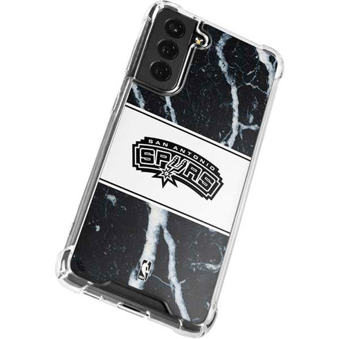 NBA San Antonio Spurs Marble Galaxy S22 Plus Clear Case