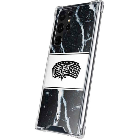 NBA San Antonio Spurs Marble Galaxy S22 Ultra Clear Case