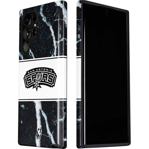 NBA San Antonio Spurs Marble Galaxy S22 Ultra Pro Case