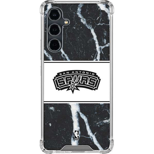 NBA San Antonio Spurs Marble Galaxy S23 FE Clear Case