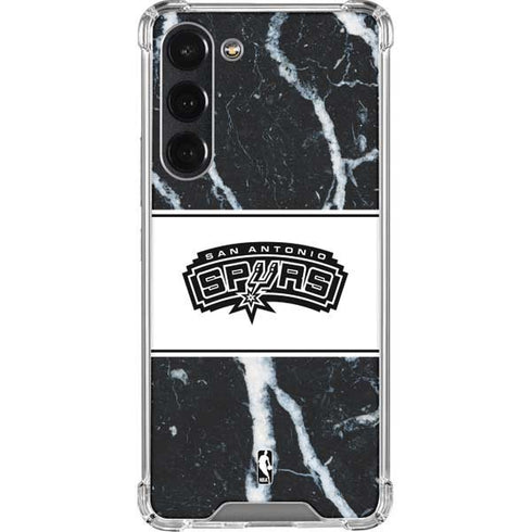 NBA San Antonio Spurs Marble Galaxy S23 Plus Clear Case